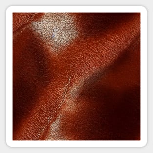 Brown Imitation leather, natural and ecological leather print #29 Sticker